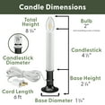 thumbnail image 4 of 612 Vermont Electric LED Window Candles with Shatterproof Warm White Bulbs, On/Off Switch, VT-1160A-4 (Antique Black, Pack of 4), 4 of 5