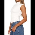 thumbnail image 3 of Camisetas Básicas Sin Mangas para Salir de Mujer, Cuello Alto, Ropa de , Camisetas Lindas Sin Mangas, Conjuntos de Verano Y2K. M, 3 of 8