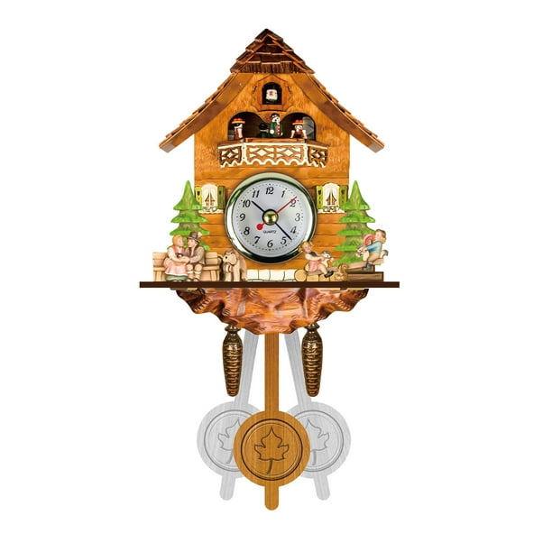 Toyfunny Cuckoo Cuckoo Wall Clock Chime Alarm Clock Retro Clock Wooden