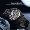 thumbnail image 4 of Reloj automático para hombre, reloj de cuerda automática con esqueleto dorado de lujo, manecillas de acero azul negro, 4 of 4
