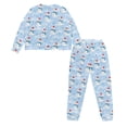 thumbnail image 3 of Tutolipy Christmas Pajama Pants Snowman Star Printed Sleepwear Cozy 2 Piece Pjs Set Crewneck Loungewear with Jogger Pants Lounge Set, M, 3 of 7