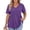 Purple, variant on OGLCCG Plus Size Tops for Women Casual Oversized Tshirts for Women Loose Fit V Neck Babydoll Top Summer Basic Tees L-5XL