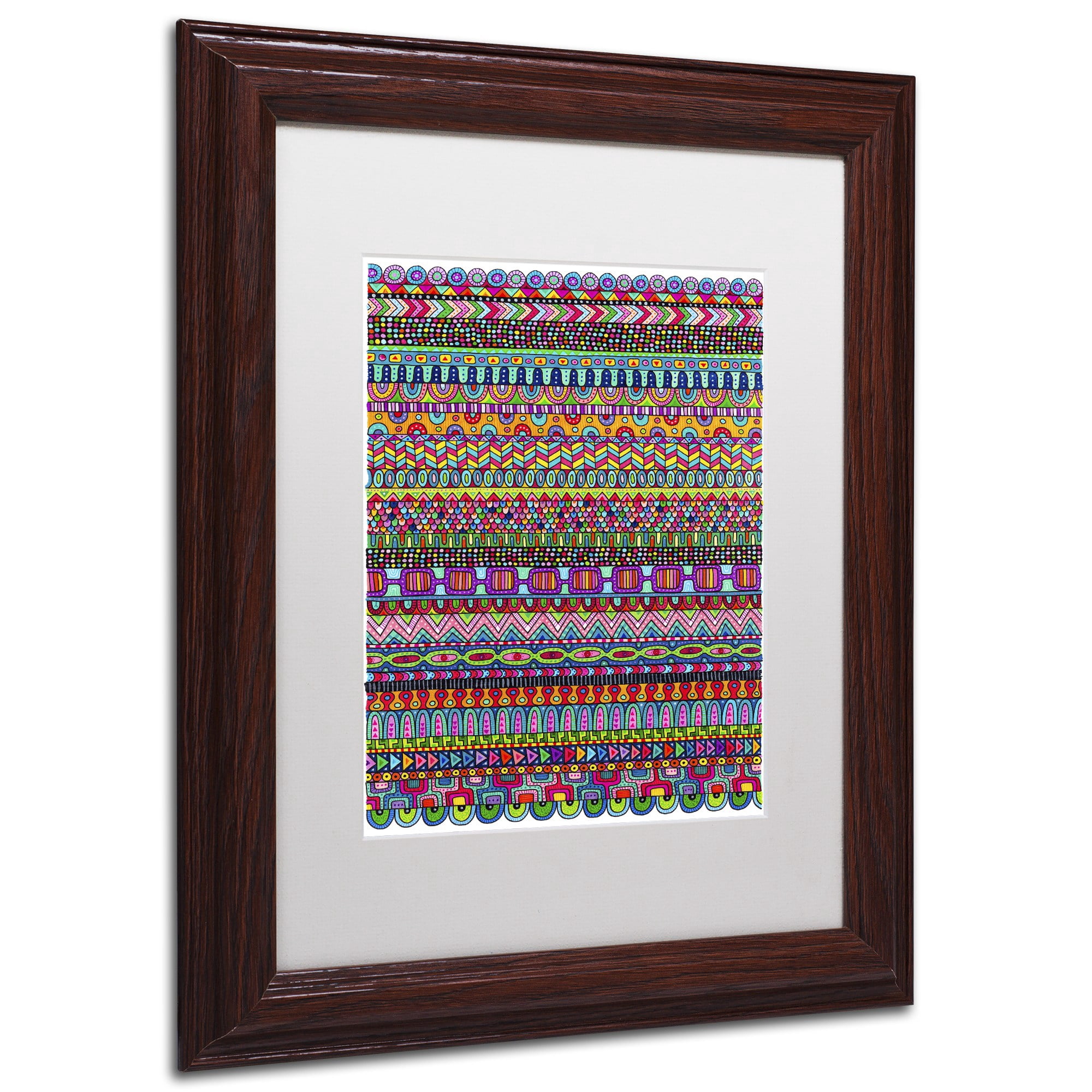 Trademark Fine Art "Oaxaca Mat" Canvas Art by Hello Angel, White Matte, Wood Frame