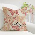 thumbnail image 5 of Butterfly Spring Summer Decorative Throw Pillow Covers 18 x 18 Set of 4, Peace Angel Feather Wings Pink Porch Patio Outdoor Pillowcase, Hope Faith Easter Seasonal Cushion Case Home Decor, 5 of 6