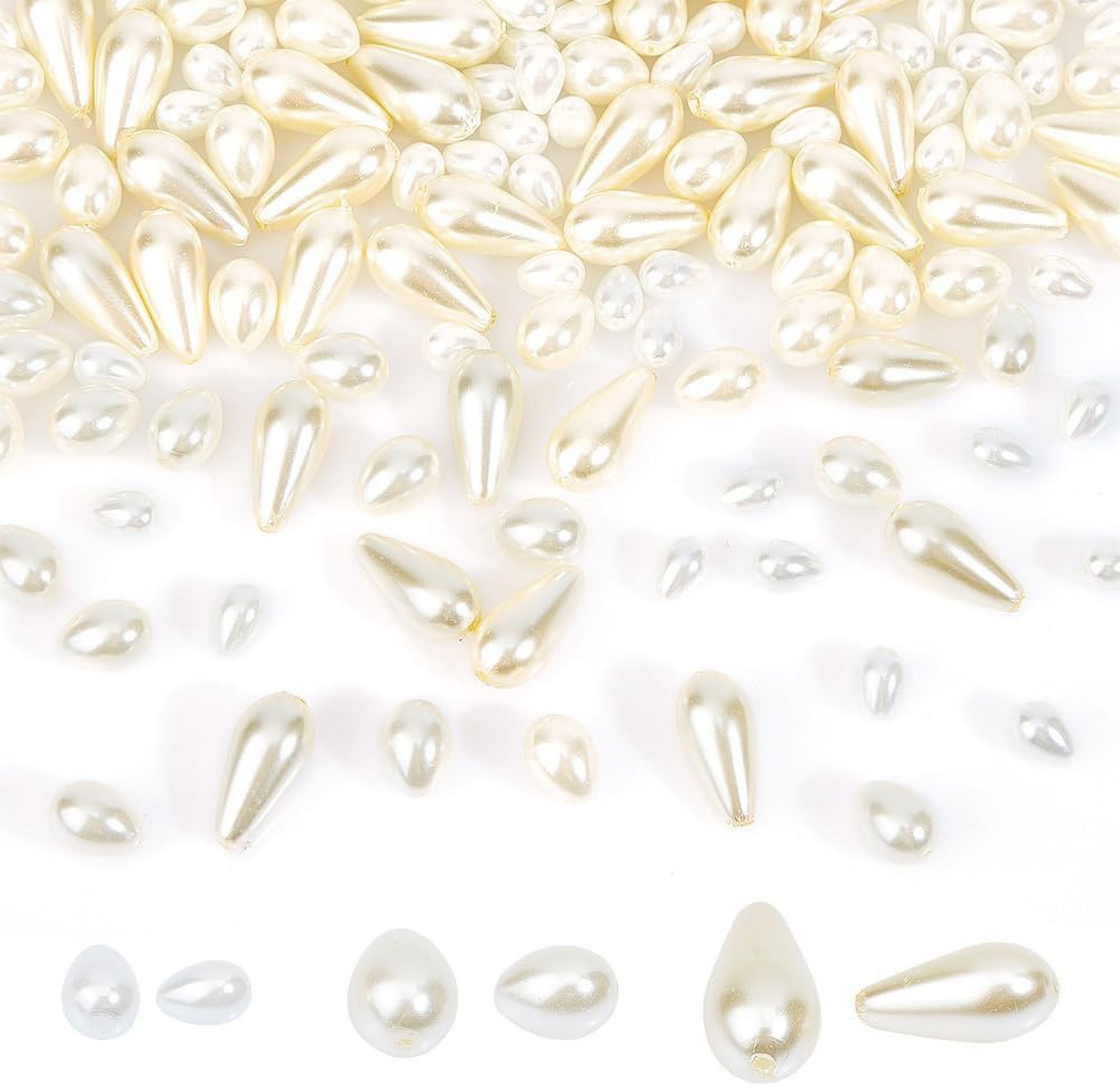 120 Pcs 20mm Large Pearl Beads Acrylic Round Beads Creamy White Loose Beads for Jewelry Making Pearls for Crafts White Craft Beads Party Home Decoration (Hole: 2mm)