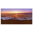 thumbnail image 2 of Orange Tinged Sea Waters at Sunset - Beach Photo Canvas Print, 2 of 3