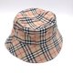 thumbnail image 1 of Sombreros de cubo transpirables con parte superior plana, sombrero de cubo de algodón, gorra de verano con borde a cuadros unisex para pesca al aire libre y caza (caqui) ShuxiuWang 9024735608707, 1 of 1