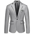 thumbnail image 1 of Mens Casual Slim Suit Jacket, One Button Notched Lapel Business Blazer Jacket, 1 of 5