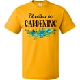 thumbnail image 3 of Inktastic I'd Rather Be Gardening Blue Flowers T-Shirt, 3 of 5