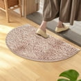 thumbnail image 4 of PAVEOS Bath Rugs, 13.78x19.69in Half Round Carpet Water Absorbing Foot Mat Bathroom Entrance Floor Mat Bedroom Toilet Bathroom Non Slip Mat Household, 4 of 6