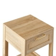 thumbnail image 6 of BTMWAY Modern Nightstand for Bedroom, Solid Wood Night Stand with Storage Drawer and Bottom Shelf, Farmhouse Bedside Table End Table for Bedroom Living Room, Easy Assembly, Natural, 6 of 13