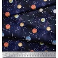 thumbnail image 3 of Soimoi polyester Crepe Fabric Planet Galaxy Print Sewing Fabric Yard 42 Inch Wide, 3 of 3