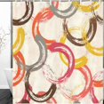 thumbnail image 1 of Cortina de Ducha ABPHQTO Círculos Efecto Grunge Textura Geométrica Floral 150x180 cm, 1 of 1
