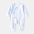 thumbnail image 2 of 1-3 Months Infant One-Piece Romper Baby Casual Long Sleeve Bodysuit Toddler & Infant Boy's Girl's Comfortable Clothing Blue Newborn Gift, 2 of 3