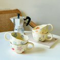 thumbnail image 2 of Ceramic Mugs Coffee Cups Hand Pinched Irregular Flower Milk Tea Cup  Oatmeal Breakfast Mug Drinkware Kitchen, 2 of 14