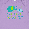 thumbnail image 4 of Inktastic My Cousin Loves Me Cute Elephants Boys or Girls Baby Bodysuit, 4 of 5