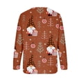 thumbnail image 5 of Sudaderas Navideñas de Cuello Redondo Para Mujer, Camisas Casuales de Manga Larga, Suéter Estampado, Túnica, Tops Odeerbi  ODB205170, 5 of 5