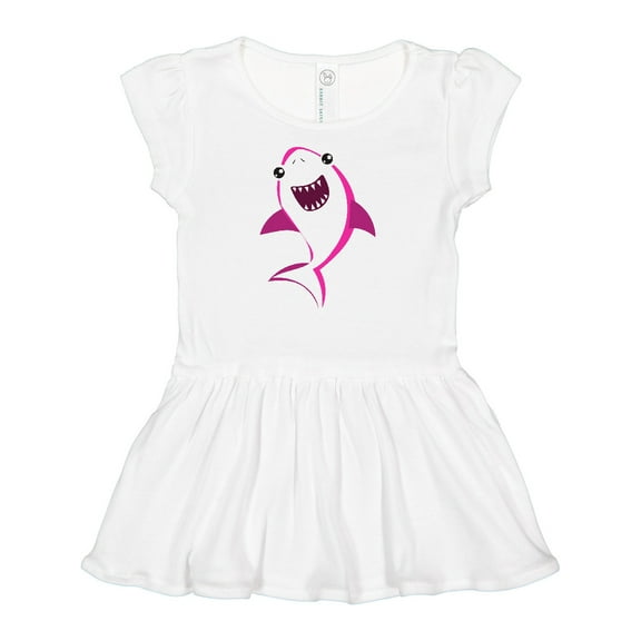 Inktastic Cute Shark, Little Shark, Pink Shark Girls Baby Dress