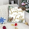 thumbnail image 6 of Neoyler Fleece Pillowcase Christmas Decorations Soft Printed Holiday Pillow Cover Cozy Warm Throw Accent for Sofa Bed Living Room and Bedroom Seasonal Home Decor Brown 17.7x17.7in, 6 of 6