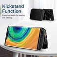 thumbnail image 3 of Funda tipo cartera para Huawei Mate 30 Pro con tarjetero y correa para el hombro para mujer, 3 of 5