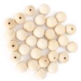 thumbnail image 5 of Wooden Beads,30Pcs Round Beads Wooden Perforated Round Bead Ball Spacer Extended Durability, 5 of 5