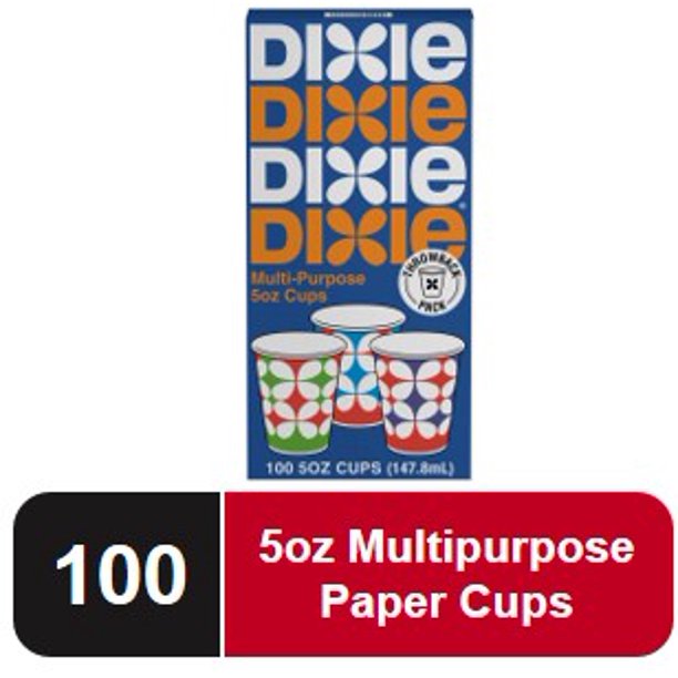 Dixie 5oz MultiPurpose Paper Cups, 100ct