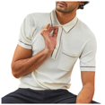 thumbnail image 3 of YDLCAFD T-Shirt Homme Manches Courtes Mode Extérieur Décontracté Tricoté Manches Courtes, 3 of 7
