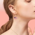 thumbnail image 4 of QIQUWOHUL American Independence Day Earrings Pendant Flag Red Blue White Lightweight Fashion Rhinestone Heart Shape, 4 of 4