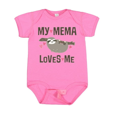 

Inktastic My Mema Loves Me Girl Sloth Gift Baby Girl Bodysuit