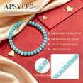 thumbnail image 5 of APSVO 18K Gold Plated Mint Blue Chunky Beaded Necklaces for Women Boho Choker Chain Fashion Accessories Prom Wedding Birthday Christmas Jewelry Gifts Mom Stocking Stuffers Adults, 5 of 7