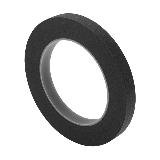 Cinta de pintor Unique Bargains, fácil de quitar, cinta de enmascarar Master Tape 140U negra de 0.5 pulgadas x 52.5 yardas
