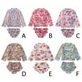 thumbnail image 4 of GYRATEDREAM Toddler and Little Girls Floral Print Rash Guard Sets with Bikini Bottoms Swimwear 3-9 Years, 4 of 4