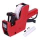 thumbnail image 1 of Máquina de codificación de pistola de etiquetas de precio, 8 dígitos con 10 Uds., etiquetas adhesivas de líneas rojas blancas, tinta roja, 1 of 5