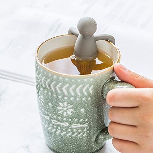 Infuseur à thé pour thé en vrac mignon passoire à thé maille Ultra fine en  acier inoxydable feuille boule à thé passoire infuseur gris