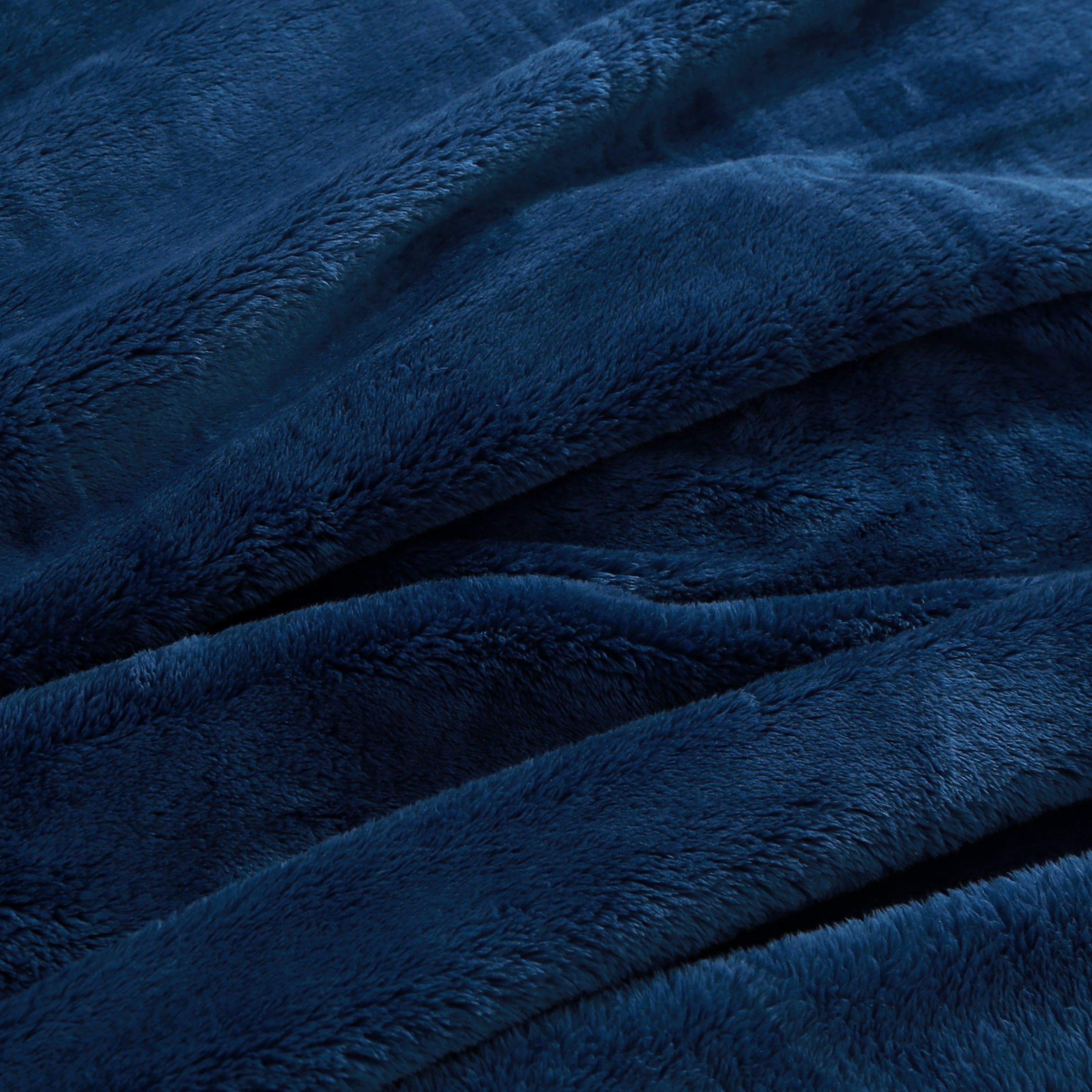 Berkshire Blanket Eco Plush Blanket, Full/Queen, Navy