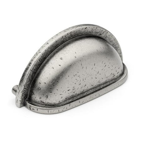 Distressed Nickel Stone - Super Saver Cabinet Hardware Bin Pull, Distressed Antique Nickel