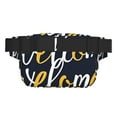 thumbnail image 3 of Picia Sunflower Welcome A Print Square Double-Layer Waist Bag Mini Adjustable Waist Belt Bag Exercise Running Travel Hiking, 3 of 9