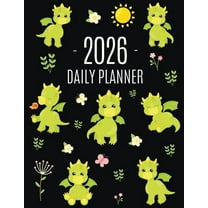 Dragon Planner 2026: Cute Daily Organizer (12 Months) Pretty Scheduler With Friendly Baby Dragon, (Paperback)