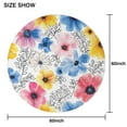 thumbnail image 6 of Pioneer Flower Round Tablecloth 60" X 60",Wrinkle Wipeable Table Cloth for Kitchen Dining Room Picnic Patio Party, 6 of 6