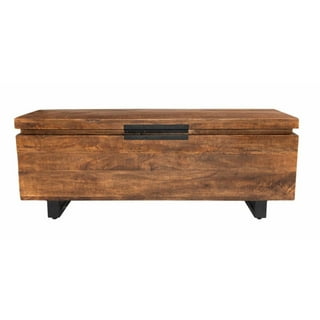 Rhino Luxury Faux Leather End Table Trunk with Feet