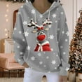 thumbnail image 2 of Xudanell Sweatshirts for Women Christmas Shirts for Women Oversized Girls Hoodie Christmas Holiday Patterned Top, 2 of 5