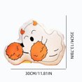 thumbnail image 2 of OCCOA Shaped Soft Throw Pillow with Ghost Pumpkin Skull Prints Fluffys Cushion for Sofa Bed Couch Indoor Autumns Interior Ornament Use, B, 2 of 6