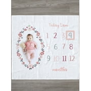 Gerber Baby Girl Milestone Blanket & Frame Set, 2-Piece