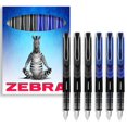 thumbnail image 1 of Zebra Fuente Pen - Disposable Fountain Pens - Pack of 6 - Black & Blue Ink - In Zebra Cardboard Gift Box, 1 of 5