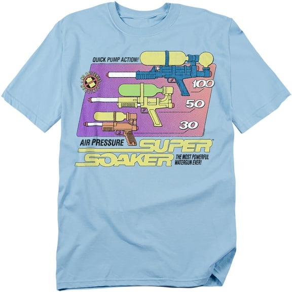 Super Soaker T-Shirt Original Soaker Unisex Graphic Tee For Men & Women Light Blue 