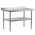 thumbnail image 3 of Kselythan Stainless Steel Table for Prep & Work 60" x 30" NSF Commercial Heavy Duty Table with Undershelf and Galvanized Legs for Restaurant Home and Hotel, 3 of 7