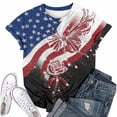 thumbnail image 5 of 2026 250th Anniversary of USA: Women's CrewNeck Short Sleeve Shirt Celebration Patriotic Flag Print 1776-2026 Tshirt, Vintage Commemorative Women's Long Sleeve Shirt 4th of July Dark Blue XXL, 5 of 6