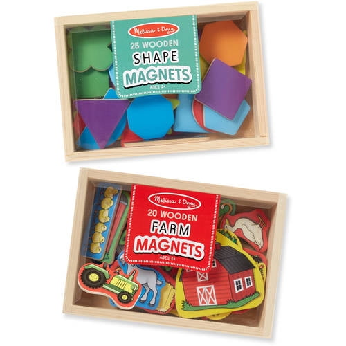 Melissa & Doug Wooden Set Shapes and Farm (45 pcs)