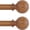 Brown, variant on 2 Pack Wood Curtain Rods for Windows 66 to 120 Inch,1 Inch Wood Grain Ball Adjustable Curtain Rod,Boho Heavy Duty Curtain Rods,Farmhouse Rustic Window Curtain Rods,Brown Drapery Rods Set 66-120"