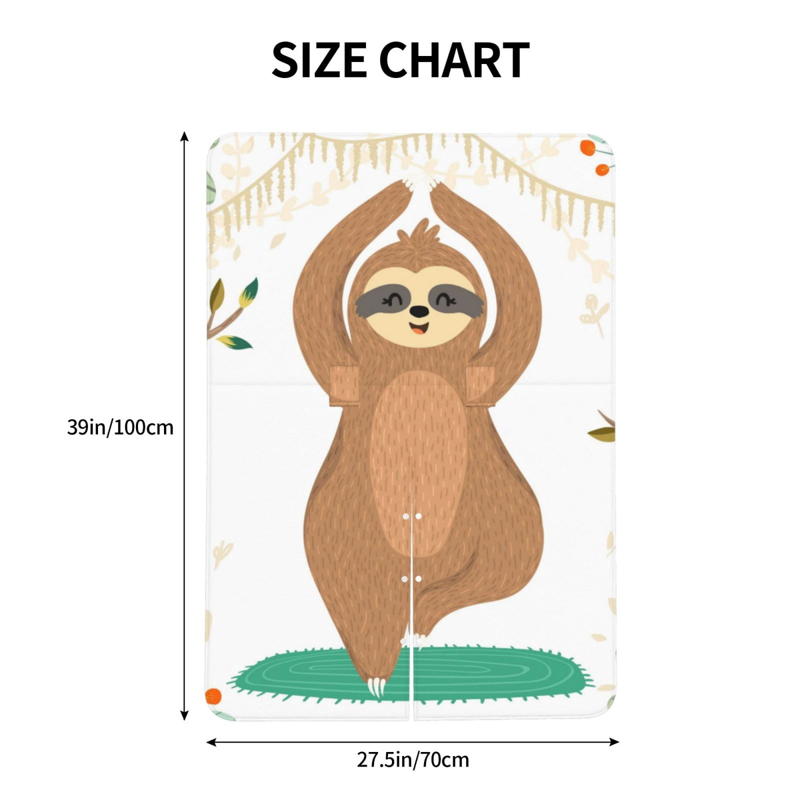 Naloa Cute Sloth In Yoga Pose Tree Baby Car Seat Cover, Breathable Baby Carrier Cover, Multiuse Baby Carrier Cover & Nursing Breastfeeding Cover